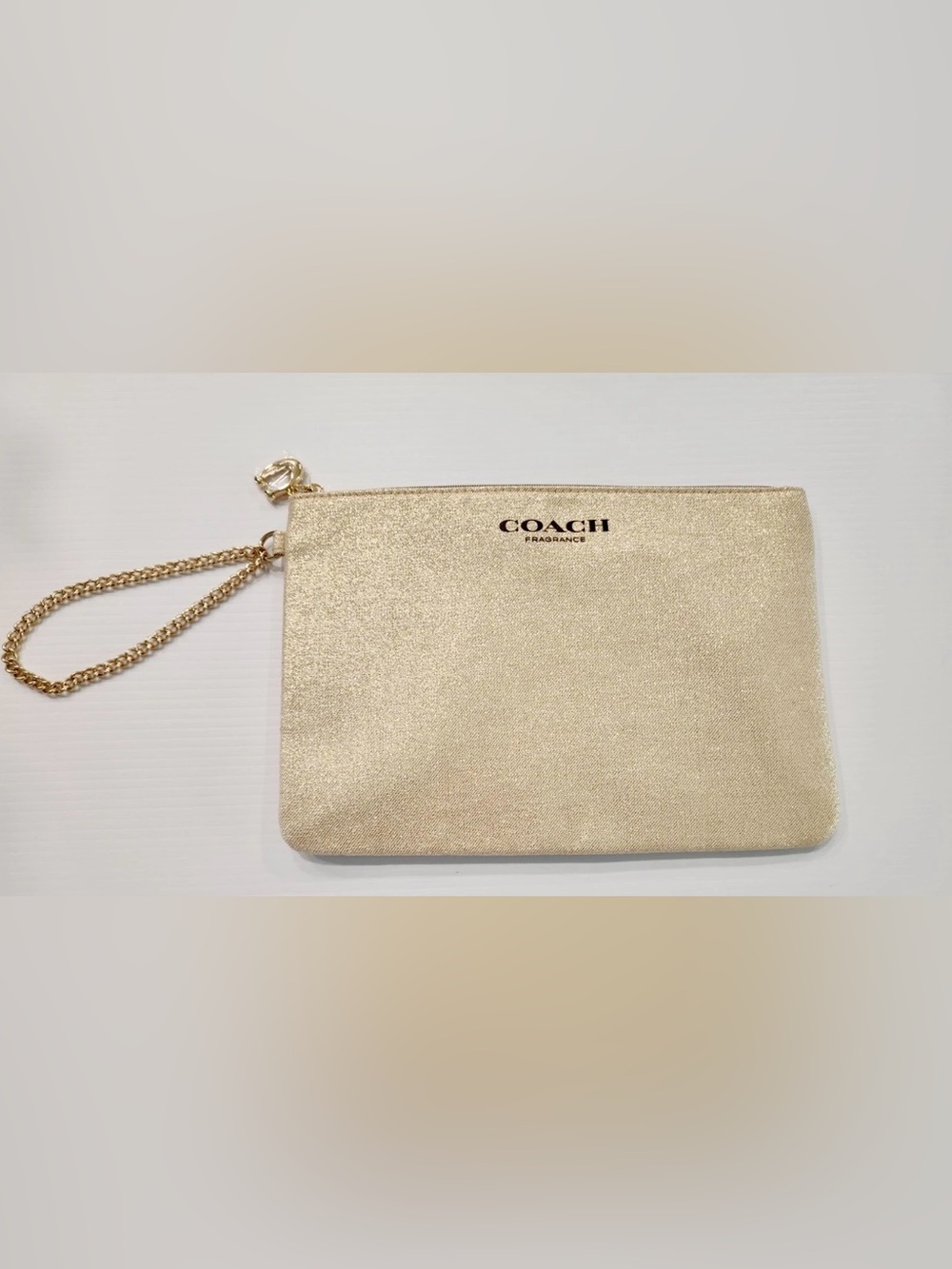 Coach beauty Gold Glitter evening Chain Wristlet- Coach fragrances